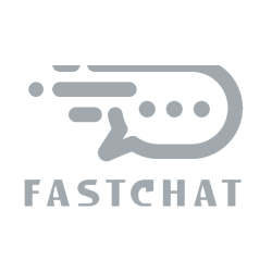 The fastchat logo on a black background.