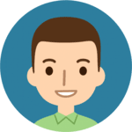 An avatar of a man in a green shirt.