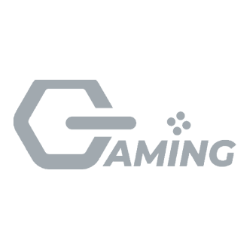 The gaming logo on a black background.