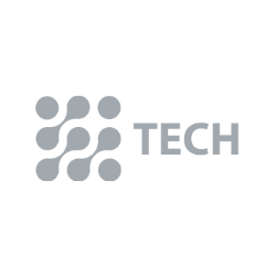 The tech logo on a black background.